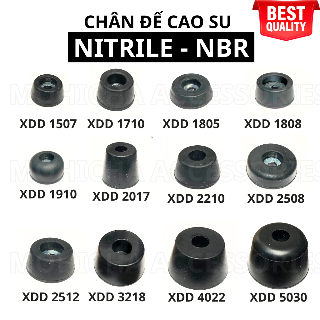 Com bo 4 Đế cao su Nitrile NBR chịu dầu chống rung giảm chấn cho máy móc, loa