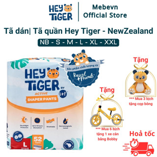 Tã dán | tã quần cho bé Hey Tiger hàng New Zealand, bỉm cho bé an toàn với da nhạy cảm, đầy đủ size