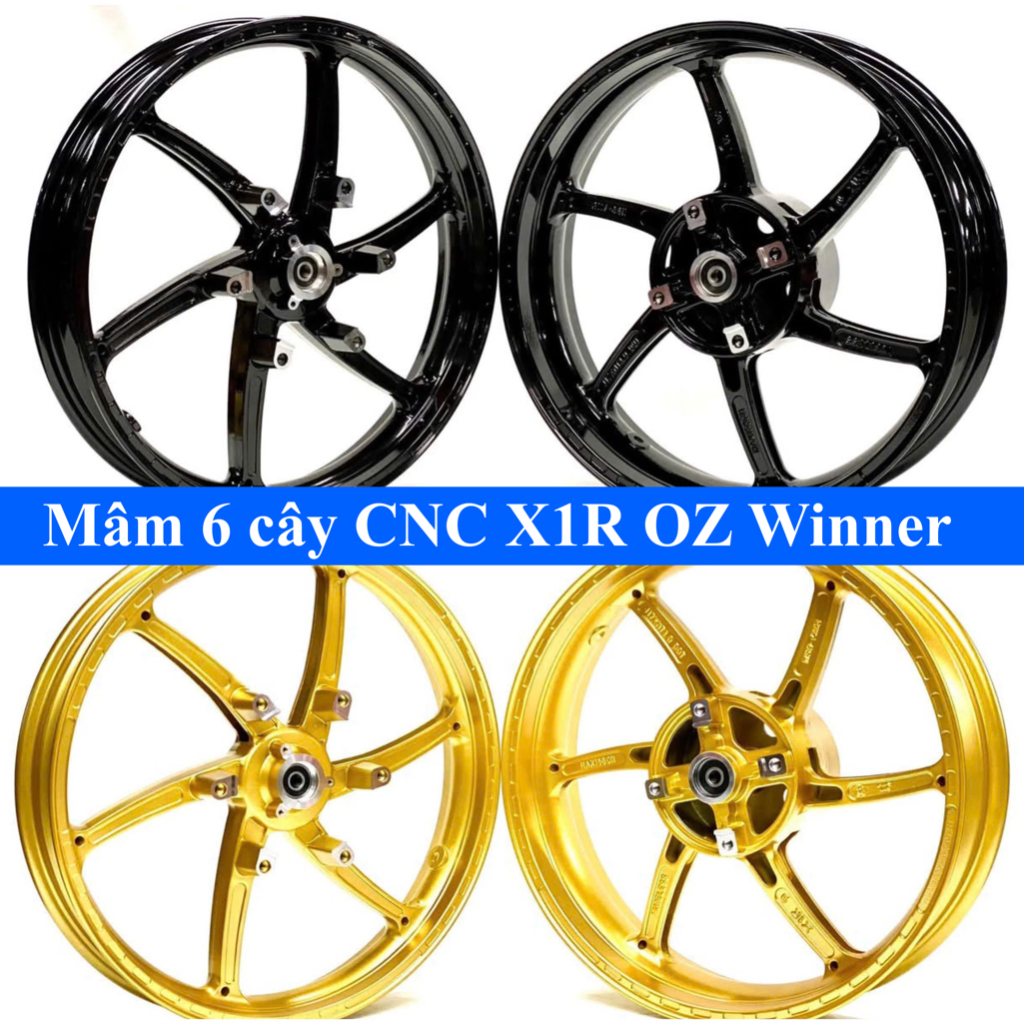 Mâm 6 cây X1R OZ Winner V1, Winner X Chính hãng ( 2.15/4.0 - 17in )