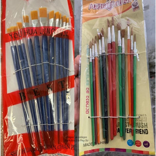 Bộ 12 cây cọ màu nước tô tượng - bút lông tô tượng
