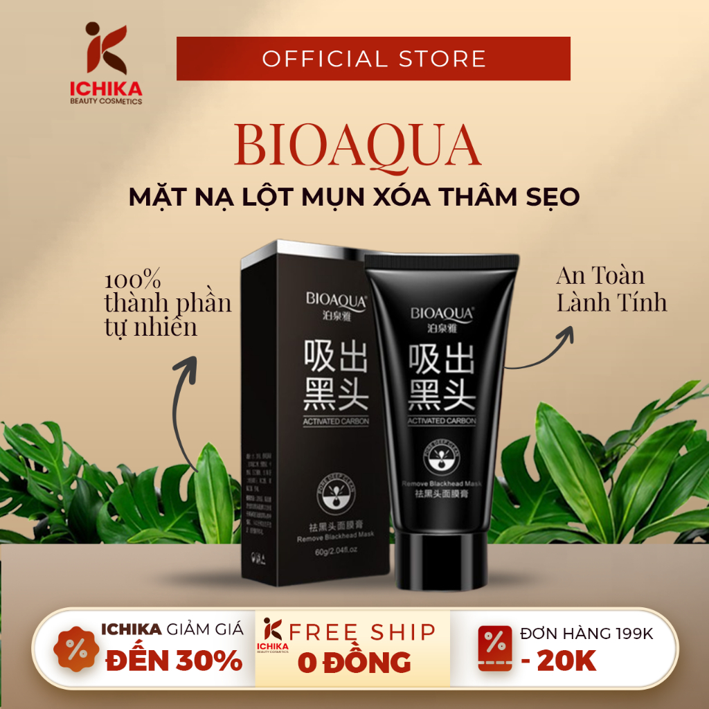 Mặt Nạ Lột Mụn BIOAQUA - Mặt Nạ Lột Mụn Đầu Đen BIOAQUA  Mặt Nạ Lột Than Tre Loại Bỏ Mụn Đầu Đen, Cá