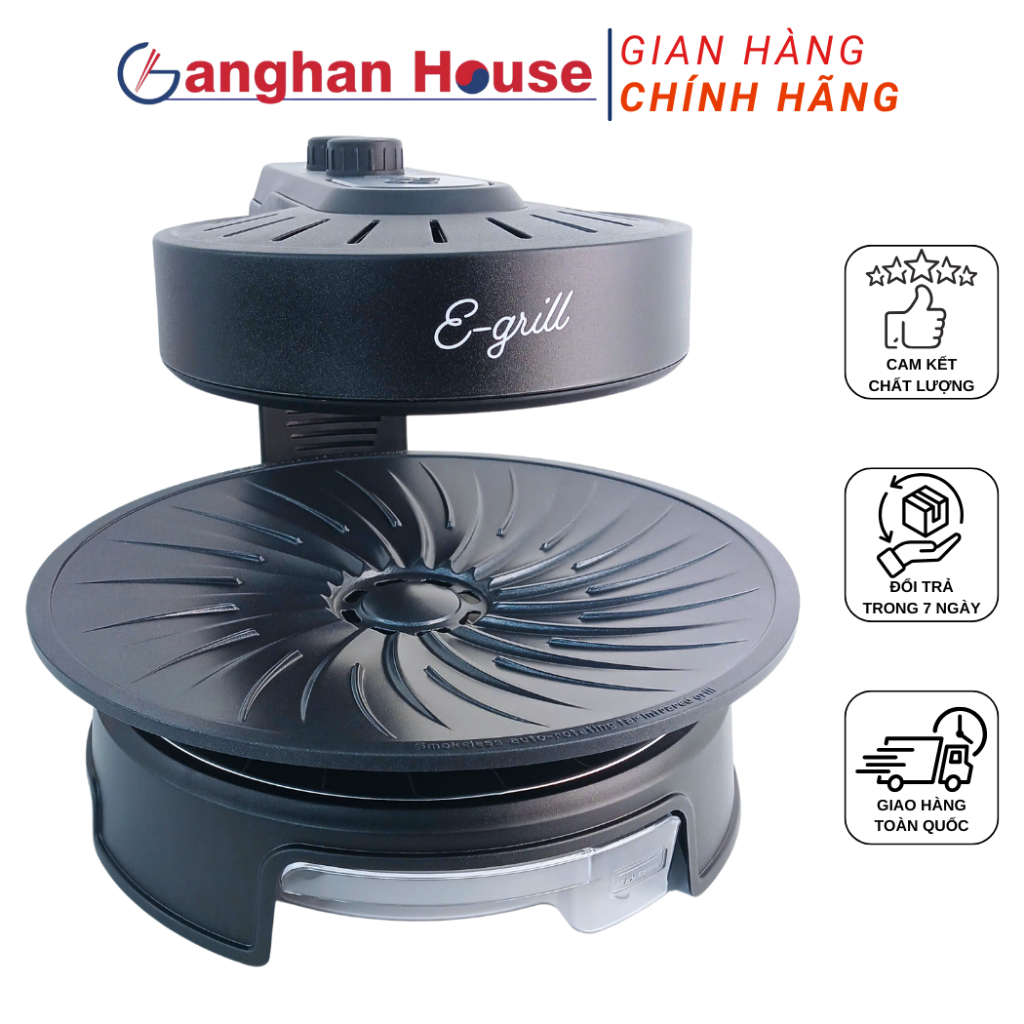 Bếp Nướng Xoay Tròn Không Khói/Không Mùi E-Grill E-18900