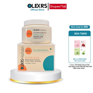  Kem ủ phục hồi tóc Olexrs Collagen 500ml siêu mượt chống gãy rụng 