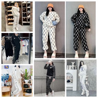 Set bộ đồ quần áo nỉ MLB Mega Sweater chất nỉ da cá xuất dư cao cấp