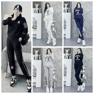 Set bộ đồ quần áo MLB Mega Sweater nỉ da cá xuất dư cao cấp