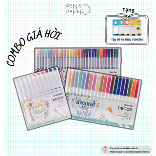 Bộ Bút Brush 10/20/30 Màu Trang Trí sổ Vở Classmate Đầu Bút Lông, Đầu Nón, Đầu Nhỏ Đi Nét MK001/2/3