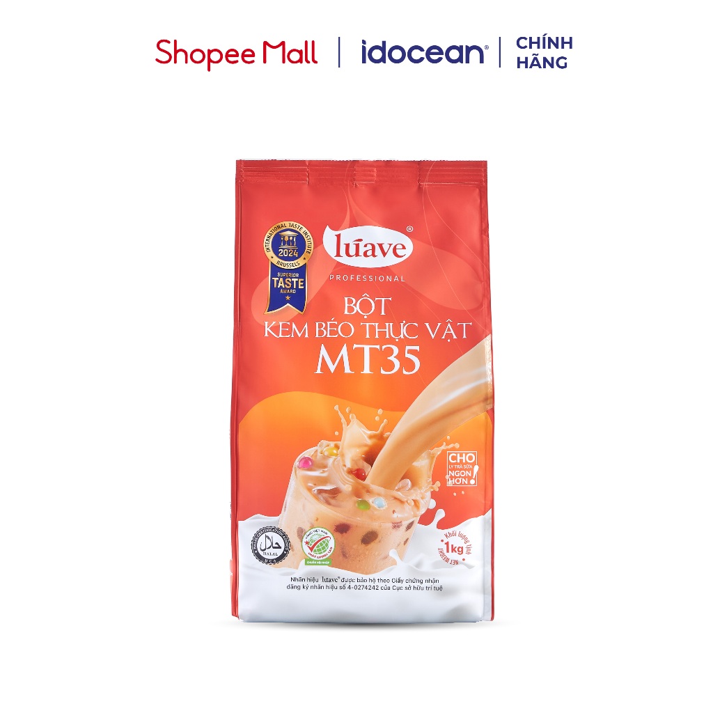 Bột Kem Béo MT35 Lúave 1kg - Bột Kem Béo Pha Trà Sữa, Béo Thanh, Thơm Trà, Phù Hợp Nhiều Loại Trà