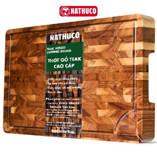Thớt gỗ kháng khuẩn không dăm mùn, thớt gỗ nathuco, thớt gỗ tràm acacia  thái băm chặt cao cấp chính hãng Nathuco