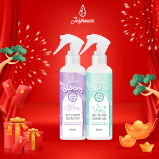 Xịt thơm quần áo JULYHOUSE 20ml/280ml nước xả vải khô hương hoa cỏ tinh dầu tươi mát