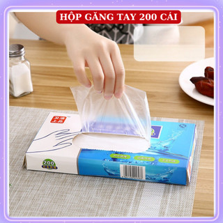 Găng tay nấu ăn làm bếp gói 200 cái chất nilon tiện lợi