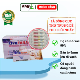 (Hỗ Trợ canh) Que thử rụng trứng OVUTANA bản to dễ theo dõi (1 hộp 12 que)