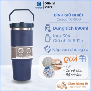  Ly giữ nhiệt 890ml inox 304 bình giữ nhiệt có ống hút tiện lợi giữ nhiệt nóng lạnh 6-12 tiếng không đổ mồ hôi 