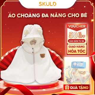 Áo choàng SKULD Chất liệu xô Muslin Đa năng Chống nắng, tránh gió đi tiêm Cho bé 3 -14kg vải thoáng mát