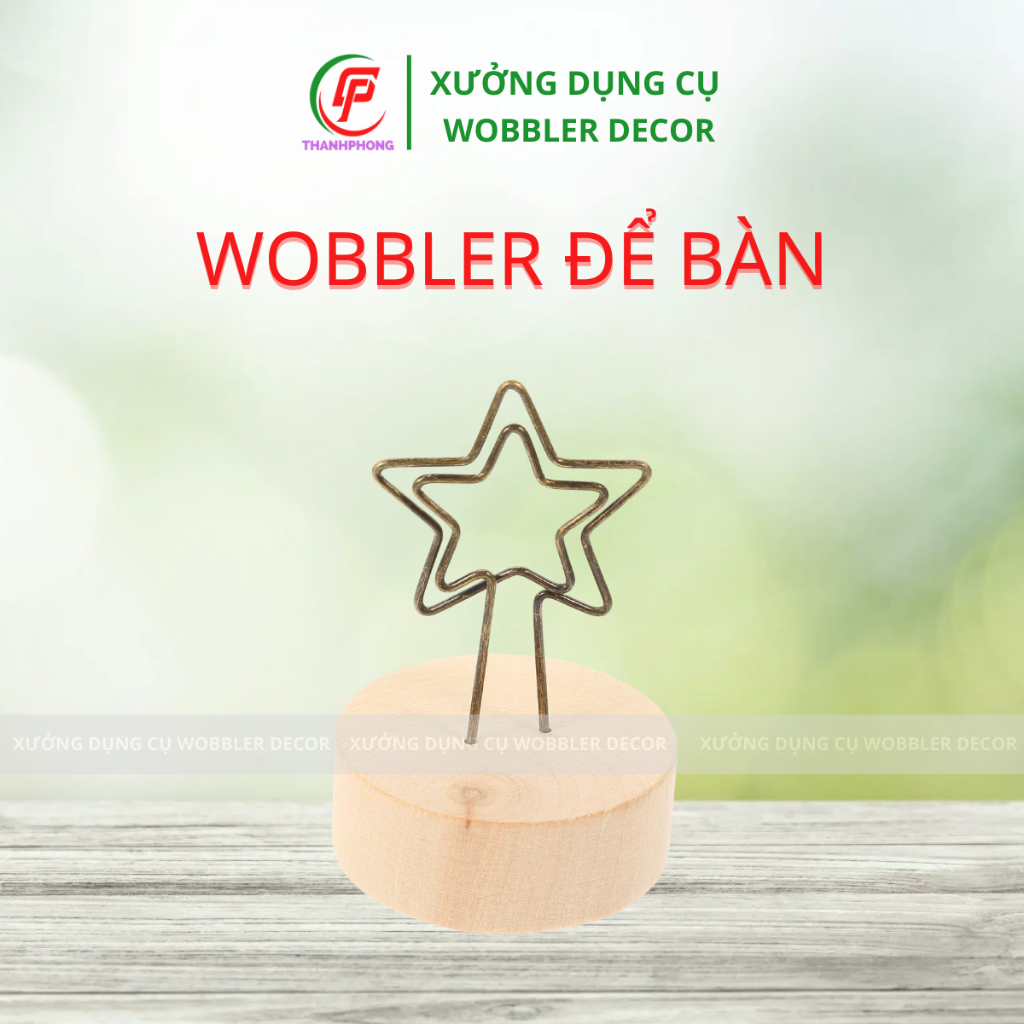 [ CHÂN ĐẾ GỖ ĐỂ BÀN ] wobbler để bàn, wobbler quảng cáo, chân đế quảng cáo, kẹp lò xo để bàn