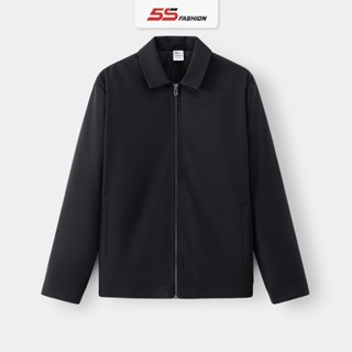 Áo Khoác Nam Thời Trang Cổ Bẻ 5S FASHION Thiết Kế Trơn Phom Regular AKH24007