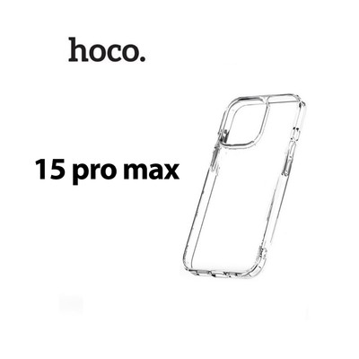 Ốp lưng Hoco cho ip 15 Pro Max TPU độ đàn hồi cao dẻo trong suốt mỏng
