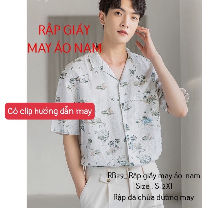 RB29_Rập giấy may áo bâu danton nam