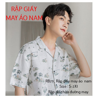 RB29_Rập giấy may áo bâu danton nam