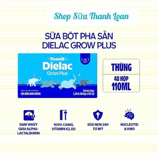 [HSD T5-2028] Sữa Bột Dielac Grow Plus 1+/ 2+/ 110ml/ 180ml HT 850g/ 1400g (Sữa Non).