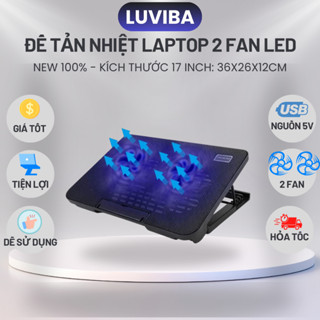 Đế tản nhiệt laptop máy tính macbook COOLER MASTER N99 17 inch 2 quạt LUVIBA TN99
