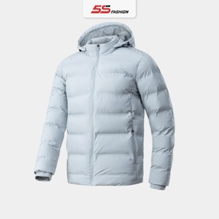 Áo Phao Nam Seamless 5S FASHION Mũ Rời Phom Slimfit Trơn Basic APH24054