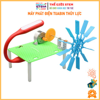 [Stem thủy điện] Máy phát điện tuabin thủy lực. Bộ mô hình đồ chơi khoa học công nghệ sáng tạo, lắp ráp sản phẩm stem