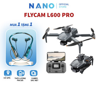 Flycam L600 Pro Cảm Biến Tránh Vật Cản, Máy Bay Flycam 4k Camera, GPS Tự Động Quay Về