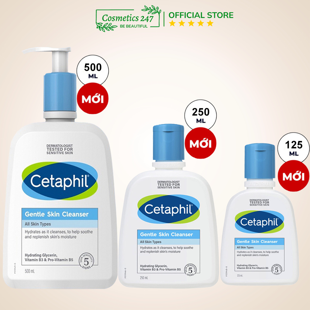 Sữa Rửa Mặt Cetaphil Gentle Skin Cleanser 1000ML, 500ML, 250ML, 125ML | BigBuy360 - bigbuy360.vn