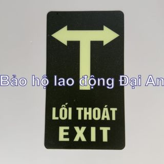 Decal dán chỉ dẫn lối thoát hiểm exit dạ quang dán nền nhám (28x16cm)