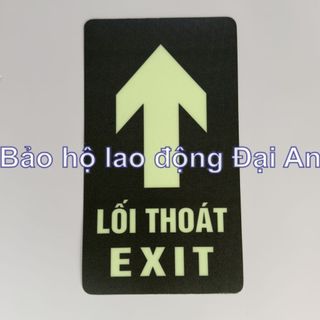 Decal dán chỉ dẫn lối thoát hiểm exit dạ quang dán nền nhám (28x16cm)