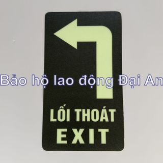 Decal dán chỉ dẫn lối thoát hiểm exit dạ quang dán nền nhám (28x16cm)