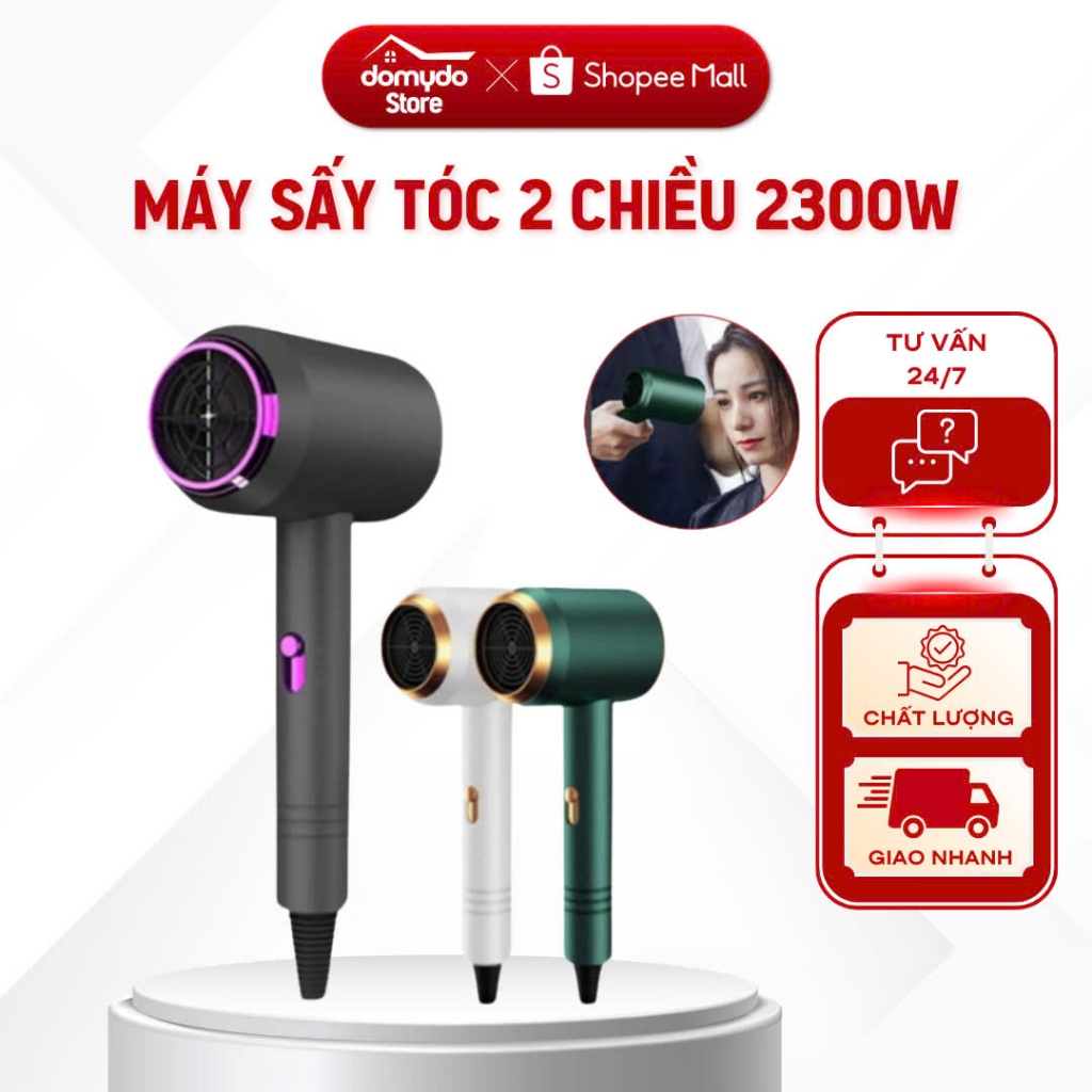 Máy Sấy Tóc 2 Chiều Nóng Lạnh 2300W, Máy Sấy Tạo Kiểu Chăm Sóc Tóc Chuẩn Salon