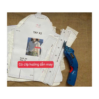 RN30_Rập giấy may áo  cổ sen nữ