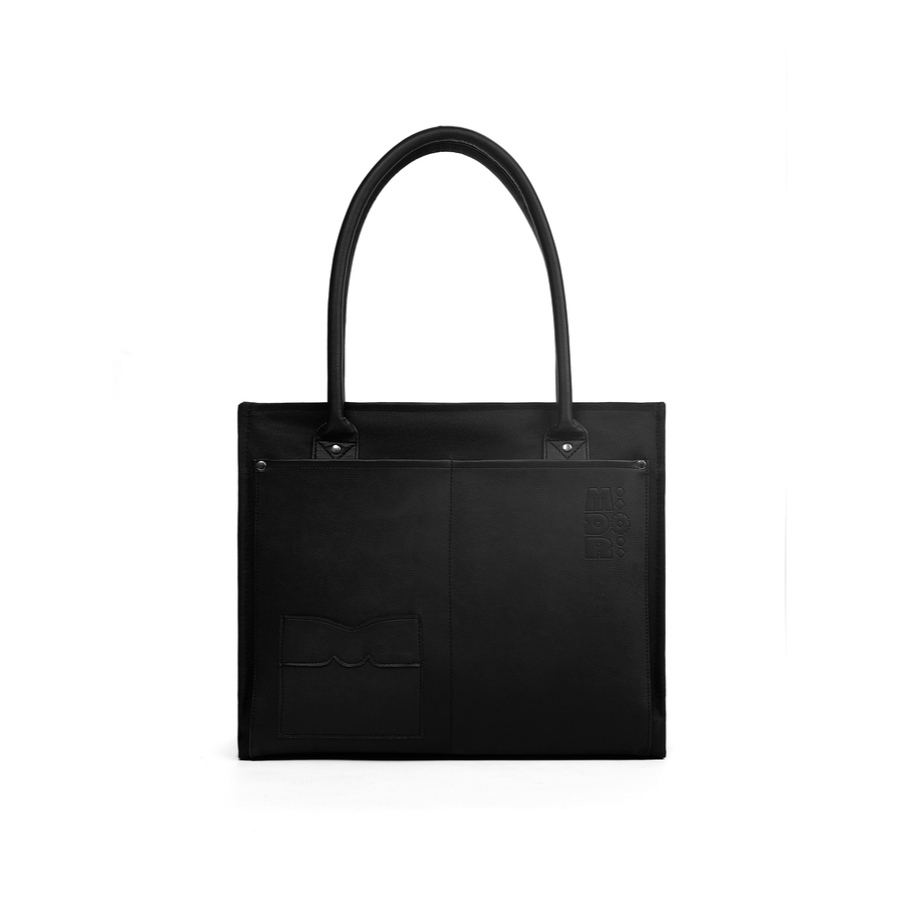 Túi Xách Jammie Tote Nam Nữ Vải Phối Da PU Đeo Vai Đựng Laptop Đi Học Làm Chống Sốc | MIDORI FOR MAN