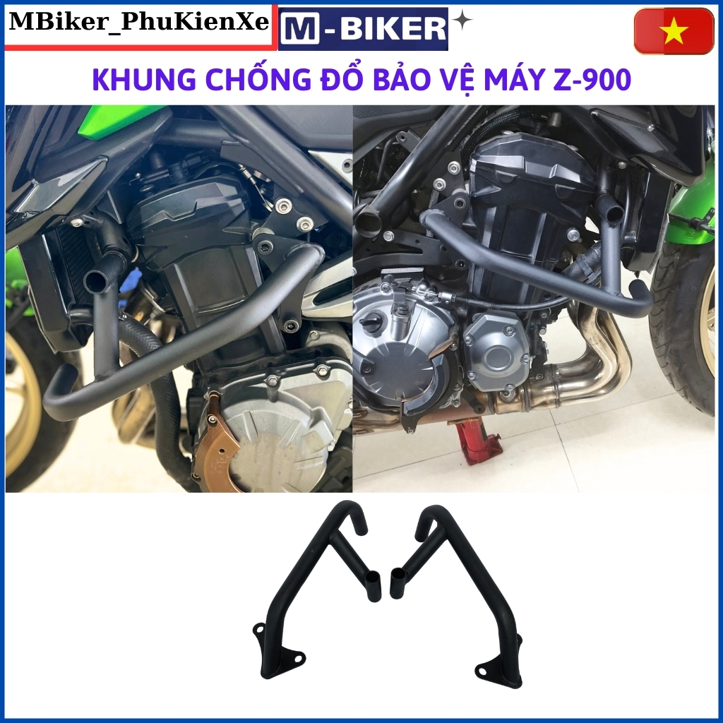 Chống đổ z900, khung chống đổ z900, khung chống đổ bảo vệ lốc máy z900, phụ kiện z900, mbiker