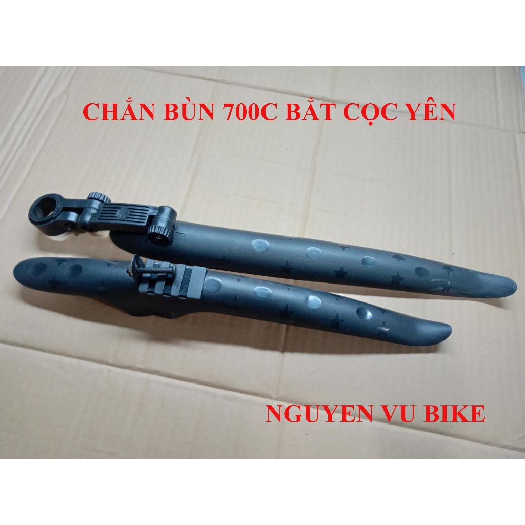 Chắn bùn ngắn bắt cọc yên xe đạp bánh 700c