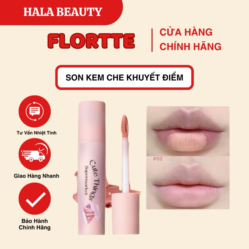 [FLORTTE] Son kem che khuyết điểm môi FLORTTE