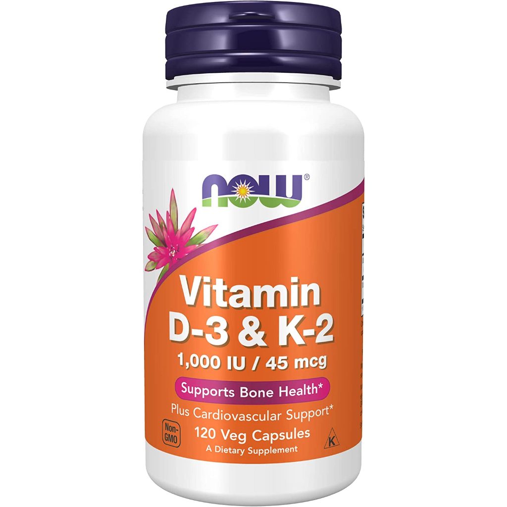 Viên hỗ trợ xương khớp và tăng miễn dịch Now Vitamin D3 K2 D3 1000IU & K2 45mcg 120 viên