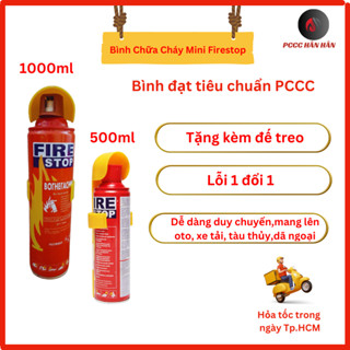 Bình Chữa Cháy Mini Firestop Cho Xe Hơi 500ml -1000ml Tiện Dụng