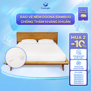 Ga chống thấm Doona Bamboo, chống bụi bẩn nấm mốc, khử mùi thoáng khí, bảo vệ nệm tối đa