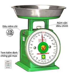 Cân Đồng Hồ Lò Xo Nhơn Hòa 1,2,5 Kg Chính Hãng
