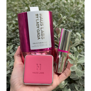 [ Sephora Us] Set 2 má hồng Haus Labs Color Fuse Glassy Blush Balm Stick + Powder Blush