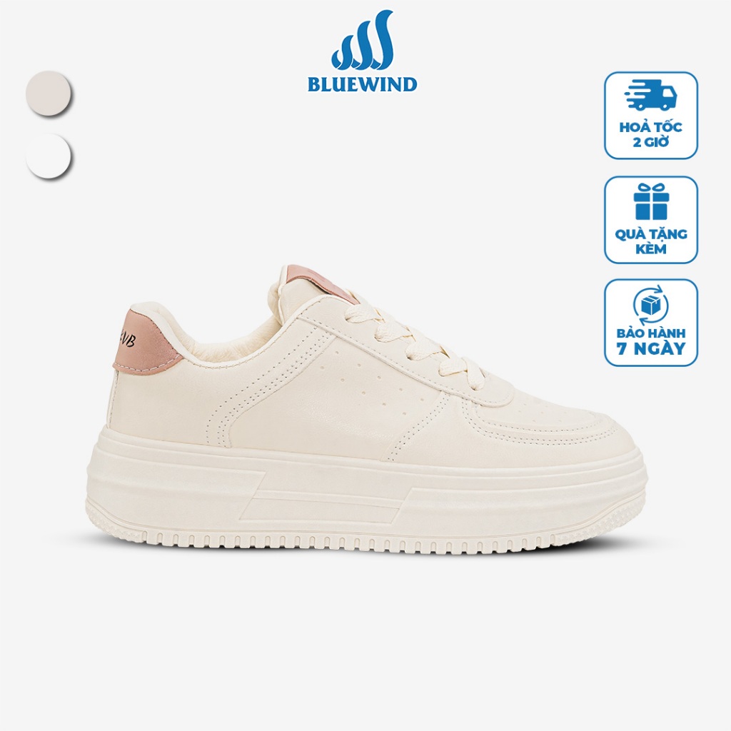 Giày Sneaker Nữ BLUEWIND Da PU Phối Lỗ Thoáng Khí 68866
