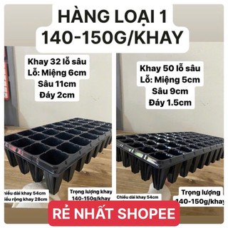  KHAY ƯƠM  32 VÀ 50 LỖ SÂU HÀNG DÀY  1.4-1.5KG 10 KHAY    BẦU CHẬU TÚI CÂY GIỐNG》 