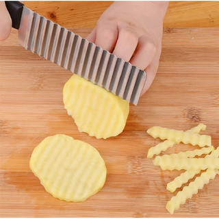 Dao Cắt Lát Sóng Răng Cưa Không Gỉ Cắt Rau Củ Quả An Toàn, Giúp Thực Phẩm Đẹp Mắt Hơn