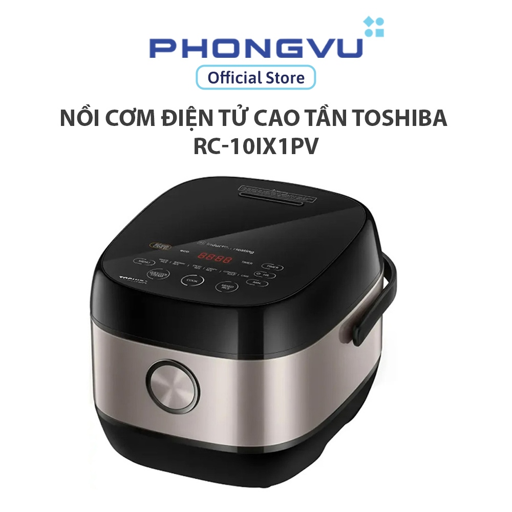 Nồi Cơm Cao Tần Toshiba 1L RC-10IX1PV - Công Nghệ IH 1000W, Lòng Chống Dính, Cảm Ứng - Bảo Hành 12T