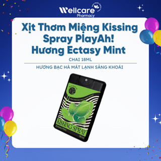  Xịt Thơm Miệng Kissing Spray PlayAh! Hương Ectasy Mint Bạc Hà Mát Lạnh Sảng Khoái - 18ML 