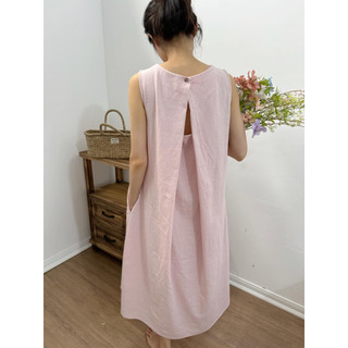 RN771_Rập giấy may đầm suông chéo lưng nữ