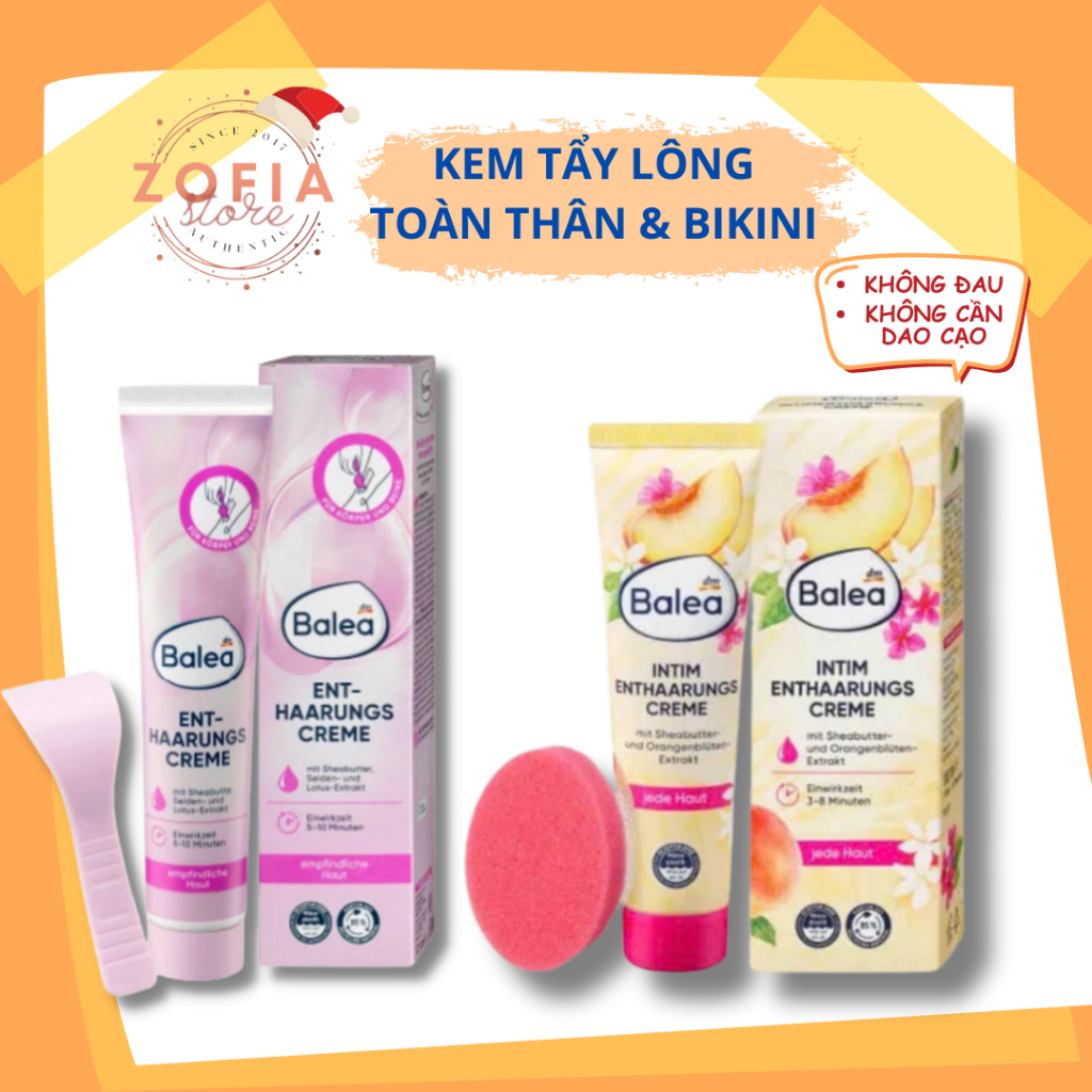 [Che tên- CÓ SẴN] Kem tẩy lông Balea Đức