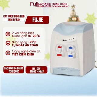  Cây nước nóng lạnh mini để bàn FUJIE tự ngắt tiết kiệm điện máy nước uống nóng lạnh uống trực tiếp gia đình bình lọc 
